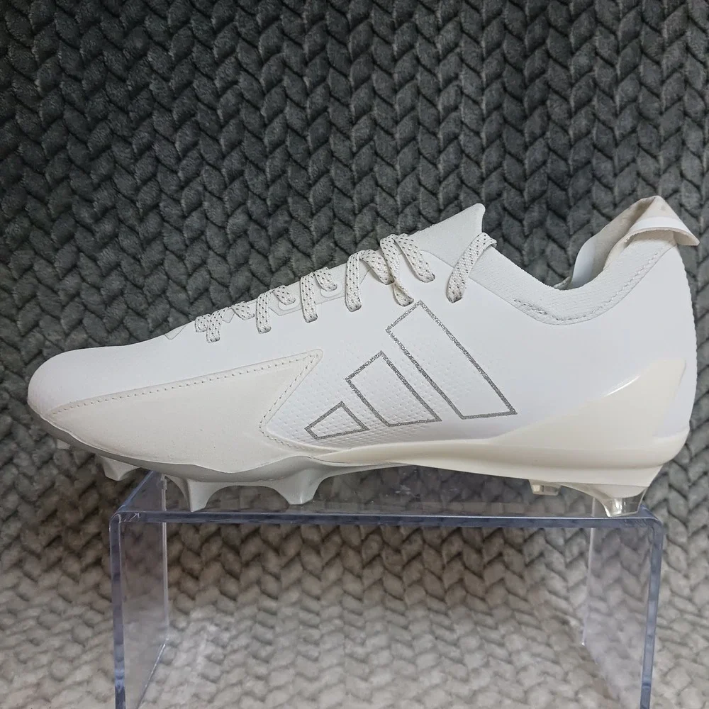 Adidas Adizero Electric + Men's Football Cleats Cloud White Silver Metallic Sz 8